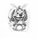 the words goofy for andrea with a picture of the disney goofy character tattoo design idea