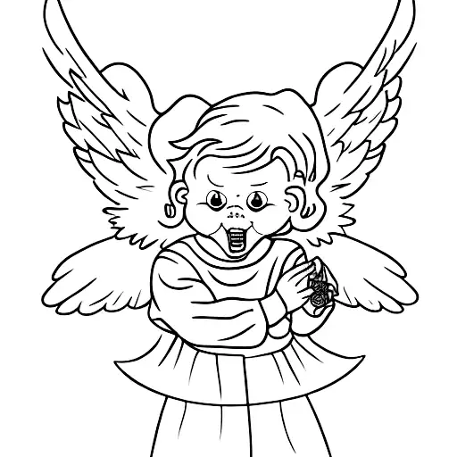 Chuckie Finster as a cherub angel tattoo design idea
