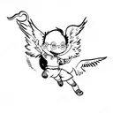 rugrats Chuckie Finster as a cherub angel tattoo design idea