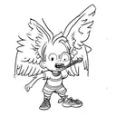 rugrats Chuckie Finster as a cherub angel tattoo design idea