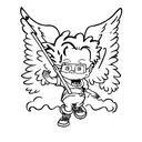 rugrats Chuckie Finster as a cherub angel tattoo design idea