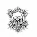 Skulls with intricate scripture designs embedded within it, symbolizing the duality of life and death tattoo design idea