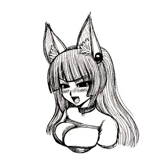 hentai waifu tattoo design idea