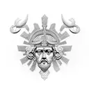 Marcus Aurelius Stoicism tattoo design idea