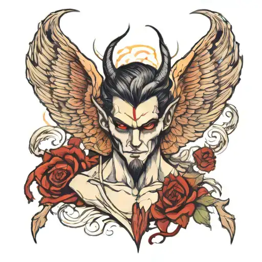 lucifer tattoo design idea