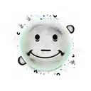 melted smiley face with x as eyes tattoo design idea