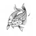 koi carp tattoo design idea