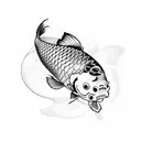 koi carp tattoo design idea