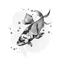koi carp tattoo design idea