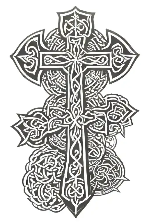 Celtic cross and fighting Irish  tattoo design idea