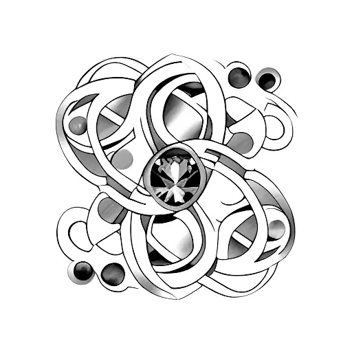 Infinity Symbol with birthstone colors (march, July, September, November) tattoo design idea