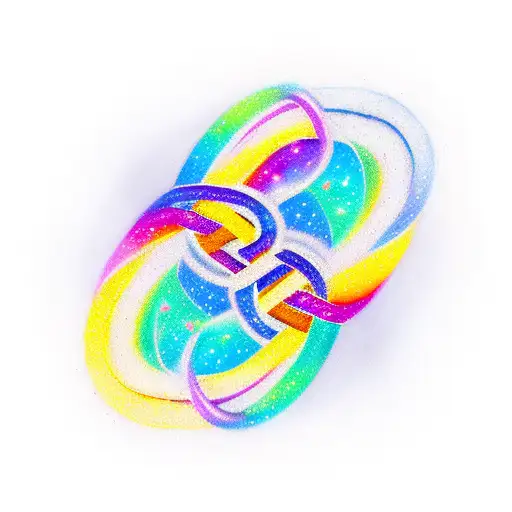 Infinity Symbol with birthstone colors (march, July, September, November) tattoo design idea