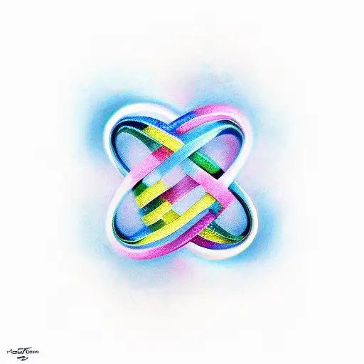 Infinity Symbol with birthstone colors (march, July, September, November) tattoo design idea