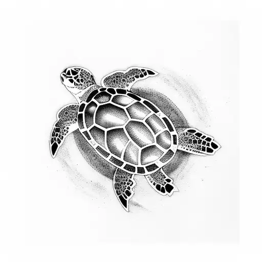 sea turtle tattoo design idea