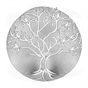 Tree of Life with birds flying from it tattoo design idea