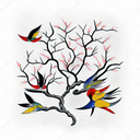 Tree of Life with birds flying from it tattoo design idea
