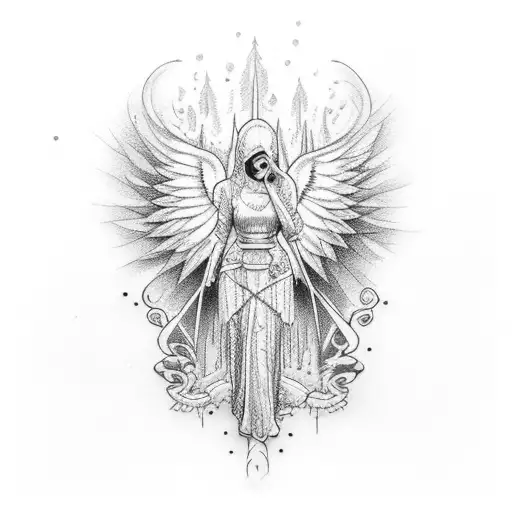 the name ghee with angel number 444 tattoo design idea