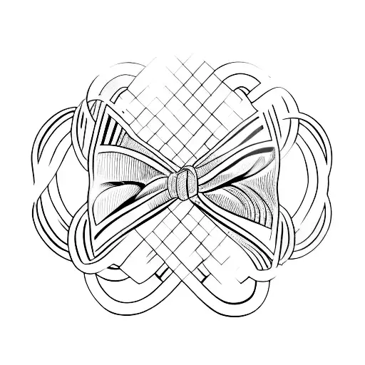 bowtie, infinity sign ,333 tattoo design idea