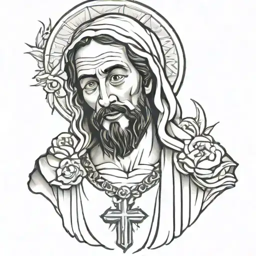 san judas tadeo tattoo design idea