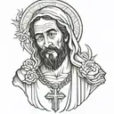 san judas tadeo tattoo design idea