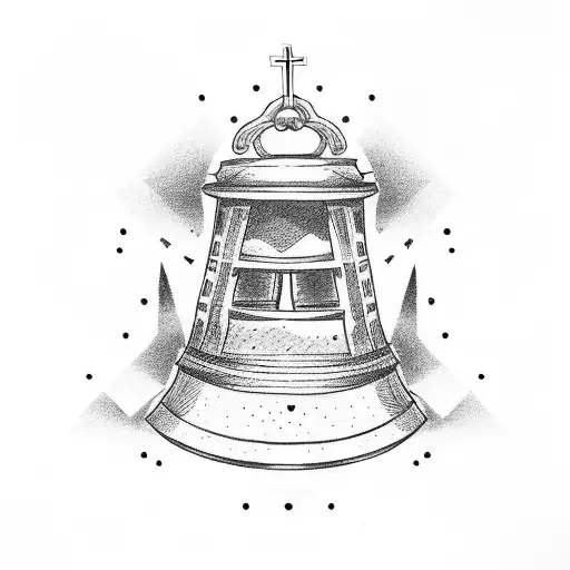 Church bell tattoo design idea