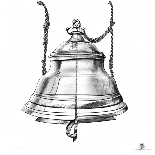 Church bell tattoo design idea