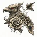 gone not forgotten with clouds surrounding tattoo design idea