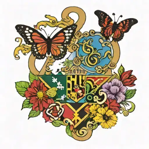 Maryland state symbols intertwined tattoo design idea