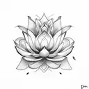 dragon fly and lotus flower tattoo design idea