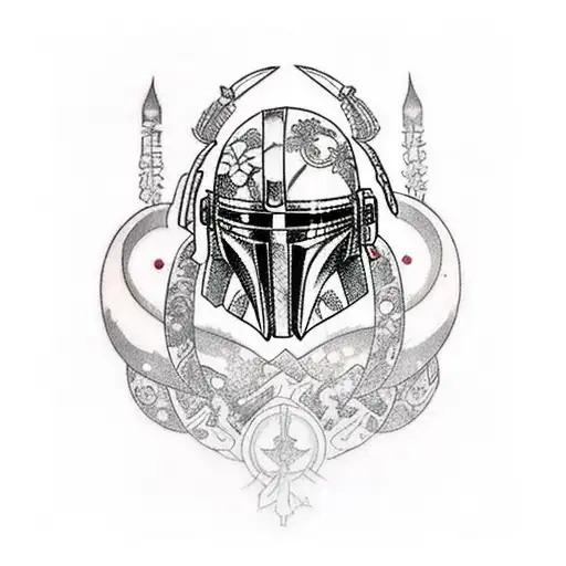 mandalorian tattoo design idea