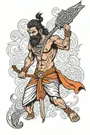 Parshuram with  tattoo design idea