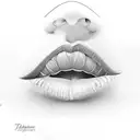 tattoo of lips like kissed with red lipstick tattoo design idea