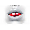 tattoo of lips like kissed with red lipstick tattoo design idea