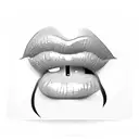 tattoo of lips like kissed with red lipstick tattoo design idea
