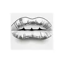 tattoo of lips like kissed with red lipstick tattoo design idea