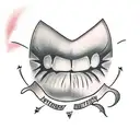 tattoo of lips like kissed with red lipstick tattoo design idea