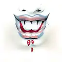 tattoo of lips like kissed with red lipstick tattoo design idea