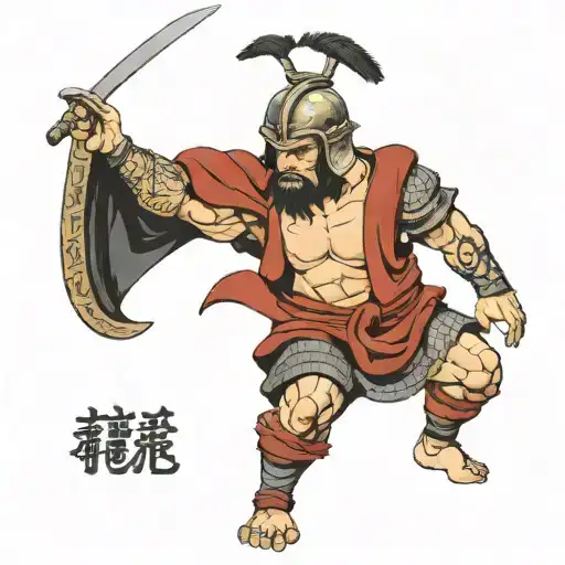 gladiator tattoo design idea