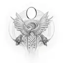 Zakaria name tattoo design idea