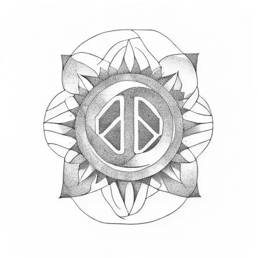 peace at mind tattoo design idea