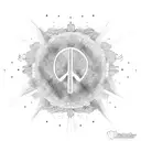 peace at mind tattoo design idea