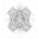 peace at mind tattoo design idea