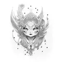 couple anime tattoo design idea