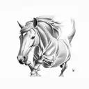 Brasilian jiu-jitsu horse  tattoo design idea