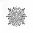 Snowflake  tattoo design idea