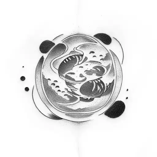 planet venus tattoo with japanese kanji symbol of virtue tattoo design idea