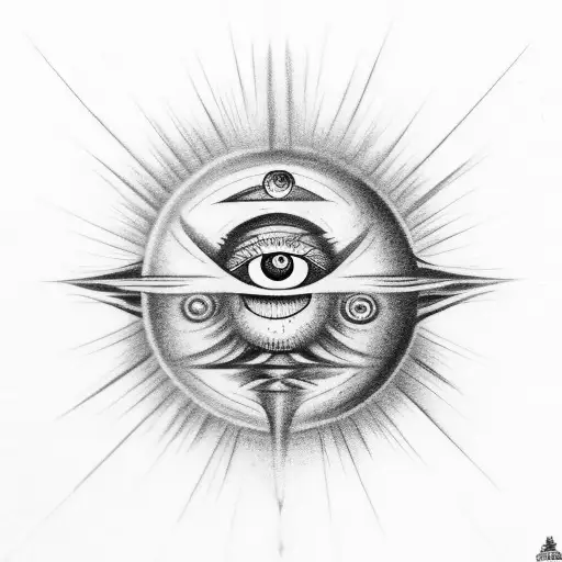 planet venus with discrete third eye tattoo design idea