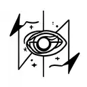 planet venus with discrete third eye minimalistic tattoo design idea