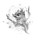 welp met rozen tattoo design idea