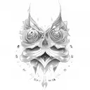 welp met rozen tattoo design idea